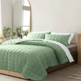 darrahopens Home & Garden > Bedding Royal Comfort Coverlet Set Bedspread Soft Touch Easy Care Breathable 3 Piece Set - Queen - Sage