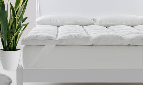 darrahopens Home & Garden > Bedding Royal Comfort Duck Feather and Down Mattress Topper 1800GSM Pillowtop Underlay - Single - White