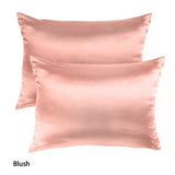 darrahopens Home & Garden > Bedding Royal Comfort Mulberry Soft Silk Hypoallergenic Pillowcase Twin Pack 51 x 76cm - Blush
