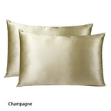 darrahopens Home & Garden > Bedding Royal Comfort Mulberry Soft Silk Hypoallergenic Pillowcase Twin Pack 51 x 76cm - Champagne