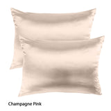 darrahopens Home & Garden > Bedding Royal Comfort Mulberry Soft Silk Hypoallergenic Pillowcase Twin Pack 51 x 76cm - Champagne Pink