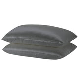 darrahopens Home & Garden > Bedding Royal Comfort Mulberry Soft Silk Hypoallergenic Pillowcase Twin Pack 51 x 76cm - Charcoal