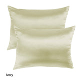 darrahopens Home & Garden > Bedding Royal Comfort Mulberry Soft Silk Hypoallergenic Pillowcase Twin Pack 51 x 76cm - Ivory