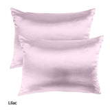 darrahopens Home & Garden > Bedding Royal Comfort Mulberry Soft Silk Hypoallergenic Pillowcase Twin Pack 51 x 76cm - Lilac