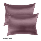 darrahopens Home & Garden > Bedding Royal Comfort Mulberry Soft Silk Hypoallergenic Pillowcase Twin Pack 51 x 76cm - Malaga Wine
