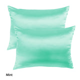 darrahopens Home & Garden > Bedding Royal Comfort Mulberry Soft Silk Hypoallergenic Pillowcase Twin Pack 51 x 76cm - Mint
