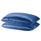 darrahopens Home & Garden > Bedding Royal Comfort Mulberry Soft Silk Hypoallergenic Pillowcase Twin Pack 51 x 76cm - Navy