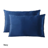 darrahopens Home & Garden > Bedding Royal Comfort Mulberry Soft Silk Hypoallergenic Pillowcase Twin Pack 51 x 76cm - Navy