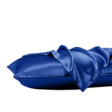 darrahopens Home & Garden > Bedding Royal Comfort Satin Sheet Set 3 Piece Fitted Sheet Pillowcase Soft  - King - Navy Blue