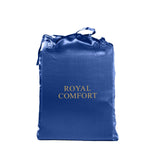 darrahopens Home & Garden > Bedding Royal Comfort Satin Sheet Set 3 Piece Fitted Sheet Pillowcase Soft  - King - Navy Blue