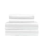 darrahopens Home & Garden > Bedding Royal Comfort Satin Sheet Set 4 Piece Fitted Flat Sheet Pillowcases  - King - White