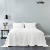 darrahopens Home & Garden > Bedding Royal Comfort Vintage Washed 100% Cotton Sheet Set Fitted Flat Sheet Pillowcases - King - White