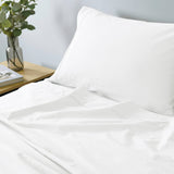 darrahopens Home & Garden > Bedding Royal Comfort Vintage Washed 100% Cotton Sheet Set Fitted Flat Sheet Pillowcases - King - White