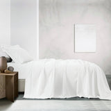 darrahopens Home & Garden > Bedding Royal Comfort Vintage Washed 100% Cotton Sheet Set Fitted Flat Sheet Pillowcases - King - White