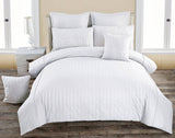 Darrahopens Home & Garden > Bedding Seersucker Double Size White Duvet Doona Quilt Cover Set