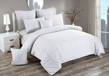 Darrahopens Home & Garden > Bedding Seersucker King Size White Duvet Doona Quilt Cover Set