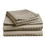 Darrahopens Home & Garden > Bedding soft stripe microfibre sheet set double taupe