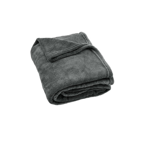 Darrahopens Home & Garden > Bedding Super Soft Coral Fleece Large Throw Rug Grey