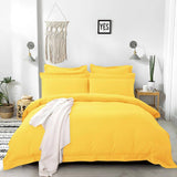 Darrahopens Home & Garden > Bedding Tailored 1000TC Ultra Soft King Size Yellow Duvet Doona Quilt Cover Set