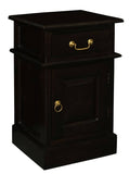 Darrahopens Home & Garden > Bedding Tasmania 1 Solid Door 1 Drawer Bedside (Chocolate)