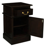 Darrahopens Home & Garden > Bedding Tasmania 1 Solid Door 1 Drawer Bedside (Chocolate)