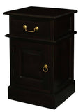 Darrahopens Home & Garden > Bedding Tasmania 1 Solid Door 1 Drawer Bedside (Chocolate)