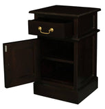 Darrahopens Home & Garden > Bedding Tasmania 1 Solid Door 1 Drawer Bedside (Chocolate)