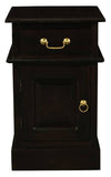 Darrahopens Home & Garden > Bedding Tasmania 1 Solid Door 1 Drawer Bedside (Chocolate)