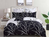 Darrahopens Home & Garden > Bedding Tree Reversible King Size Bed Quilt/Doona/Duvet Cover Set Black