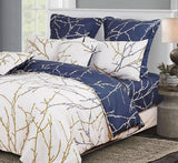 Darrahopens Home & Garden > Bedding Tree Reversible Queen Size Bed Quilt/Doona/Duvet Cover Set Beige
