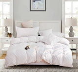 Darrahopens Home & Garden > Bedding Tufted Boho Wave Jacquard Queen Size White Duvet Doona Quilt Cover Set