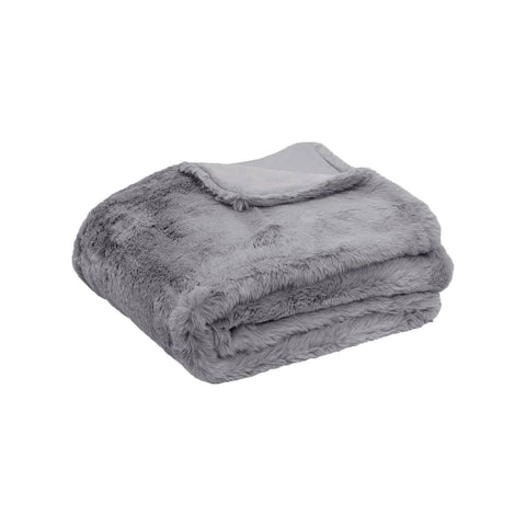 Darrahopens Home & Garden > Bedding Tuscany Luxury Faux Sheep Wool Fur Throw Rug Grey