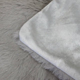 Darrahopens Home & Garden > Bedding Tuscany Luxury Faux Sheep Wool Fur Throw Rug Silver