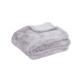 Darrahopens Home & Garden > Bedding Tuscany Luxury Faux Sheep Wool Fur Throw Rug Silver