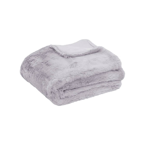 Darrahopens Home & Garden > Bedding Tuscany Luxury Faux Sheep Wool Fur Throw Rug Silver