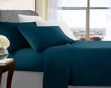 Darrahopens Home & Garden > Bedding ultra soft microfibre sheet set mega king sailor blue