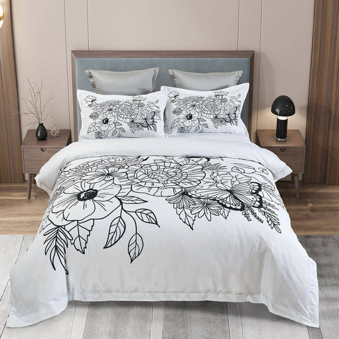 Darrahopens Home & Garden > Bedding Viene Floral Quilt Cover Set - King Size