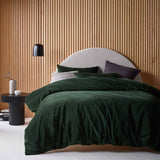 Darrahopens Home & Garden > Bedding Vintage Design Homewares Cotton Velvet Quilt Cover Set Forest Green King
