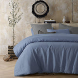 Darrahopens Home & Garden > Bedding Vintage Design Homewares Sky Blue 100% Hemp Quilt Cover Set King