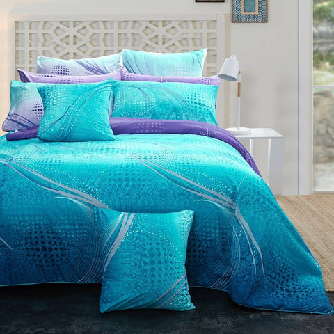 Darrahopens Home & Garden > Bedding Vitara Double Size Bed Quilt/Doona/Duvet Cover Set