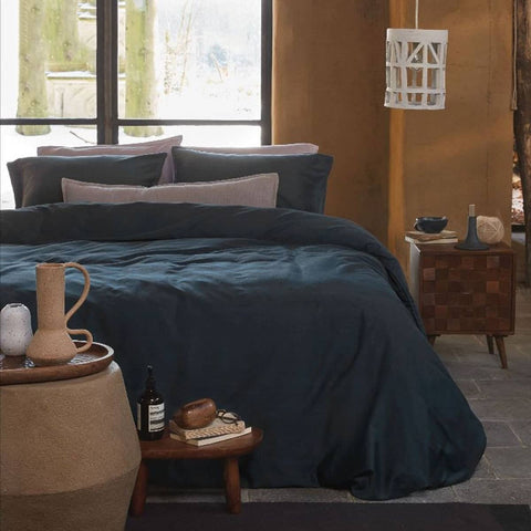 Darrahopens Home & Garden > Bedding VTWonen Earth Dark Blue Quilt Cover Set King