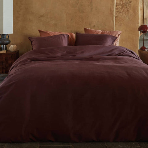 Darrahopens Home & Garden > Bedding VTWonen Earth Dark Red Quilt Cover Set King