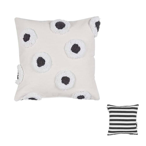 Darrahopens Home & Garden > Bedding VTWonen Stripe and Eye Natural Square Filled Cushion 50cm x 50cm