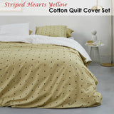 Darrahopens Home & Garden > Bedding VTWonen Striped Hearts Yellow Cotton Quilt Cover Set King