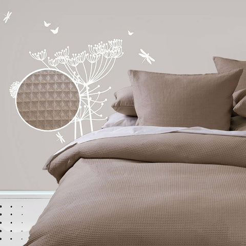Darrahopens Home & Garden > Bedding Waffle Quilt Cover Set - Linen - Queen