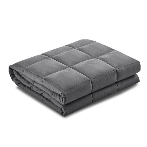 darrahopens Home & Garden > Bedding Weighted Blanket Adult 9KG Heavy Gravity Blankets Microfibre Cover Calming Relax Anxiety Relief Grey