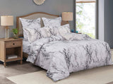 Darrahopens Home & Garden > Bedding White Marble Double Size Duvet Doona Quilt Cover Set