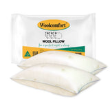 Darrahopens Home & Garden > Bedding Woolcomfort Aus Made Natural Health Wool Pillow Twin Pack