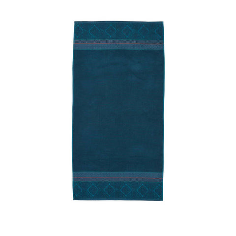 Darrahopens Home & Garden > Bedding Zellige Pure Cotton Towel 70 x 140 cm - Dark Blue