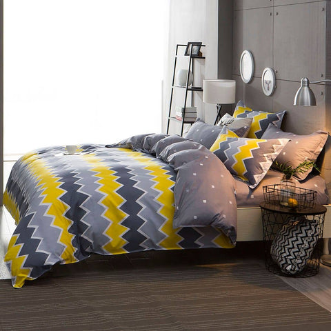 Darrahopens Home & Garden > Bedding Ziggy Queen Size Duvet Doona Quilt Cover Set
